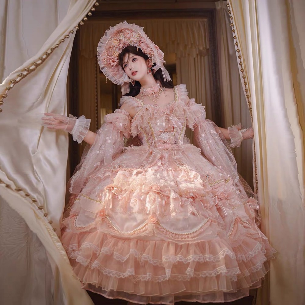 Runaway Princess (Pink) Hime Lolita Dress (Mid-Length) by Cat Fairy (CF44)