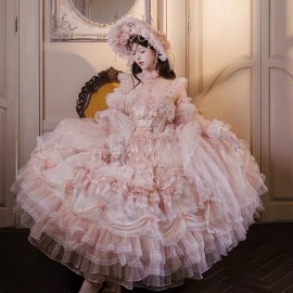 Runaway Princess (Pink) Hime Lolita Dress (Mid-Length) by Cat Fairy (CF44)