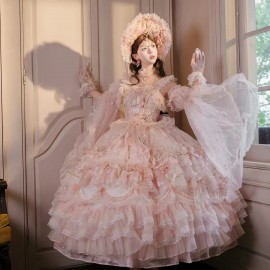 Runaway Princess (Pink) Hime Lolita Dress (Mid-Length) by Cat Fairy (CF44)