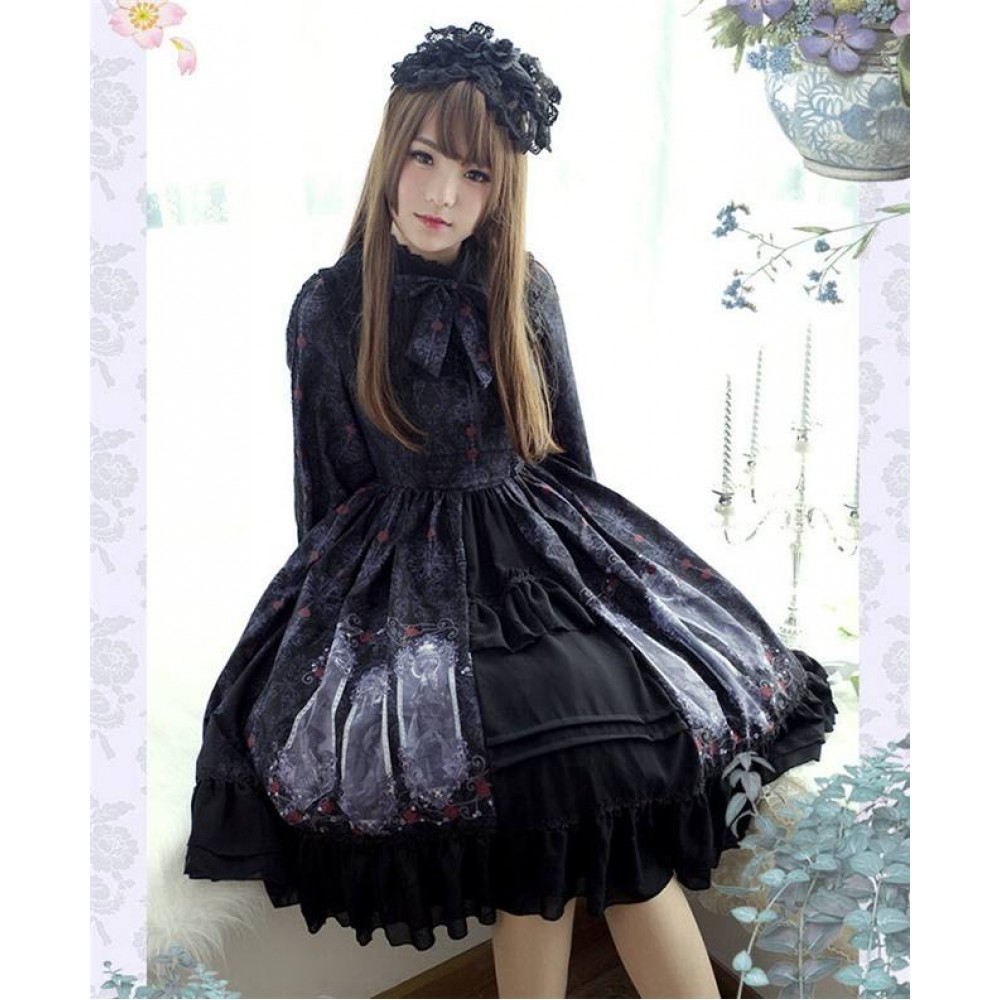 Nightmare Spells Gothic Lolita Dress OP by Souffle Song - Size XL (C101)