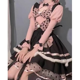 SALE! Wild Cat Kawaii Suspender Skirt by Alice Girl  (C111)