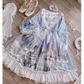 SALE! 7pc Set The Swan Princess Lolita Style Dress OP + 6 Accessories (SALECE)
