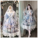 SALE! The Swan Princess Lolita Style Short Sleeve Dress OP (SALED)