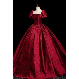 Red bubble short sleeves Gown (CMK06)