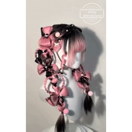 Custom Make Black & Pink Sweet Aesthetic Wigs (CMK07)