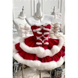 Holiday Princess Gown · Christmas Strapless Dress by Diamond Honey (DH141)