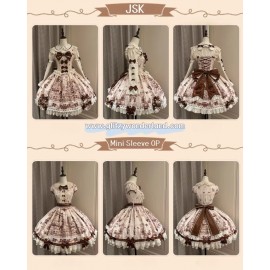 Chocolate Teddy Bear Sweet Lolita Dress by Dream Lolita (DLT05)