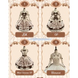 Chocolate Teddy Bear Sweet Lolita Dress by Dream Lolita (DLT05)