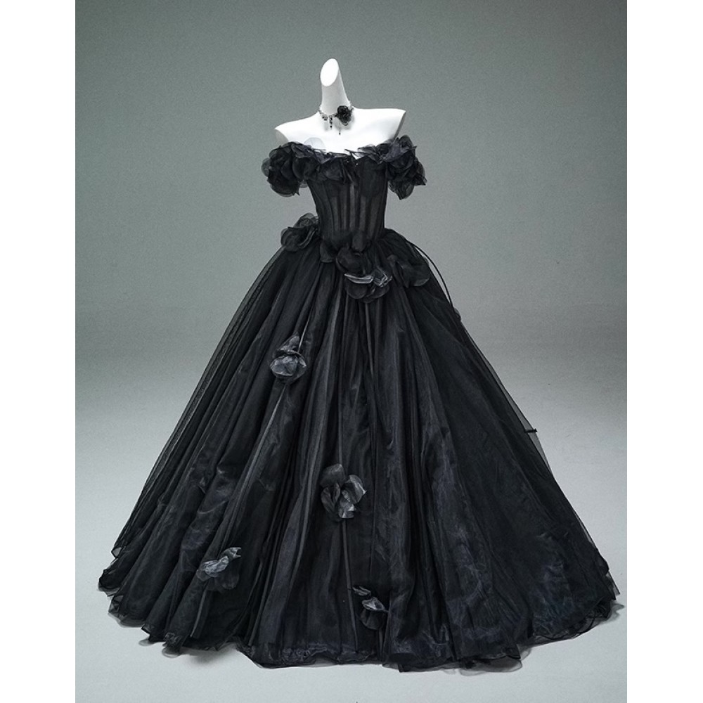 Night Color Custom Make Black Gown By Crossqueen (CQ01)