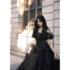 Night Color Custom Make Black Gown By Crossqueen (CQ01)