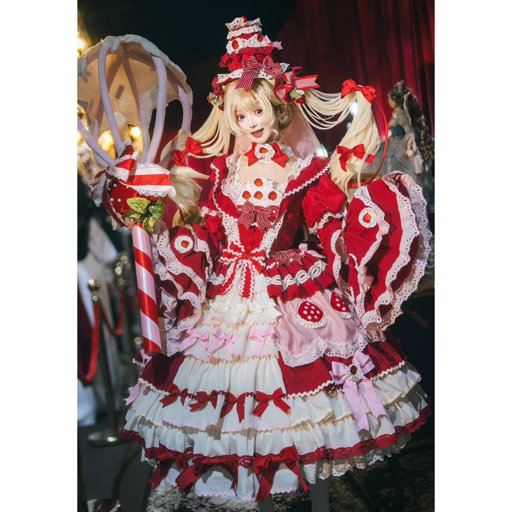 Strawberry Party Hime Lolita Dress by Hinana Queena (HQ08)