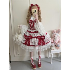 Cross Heart Knot Sweet Lolita Dress JSK & Cape (KG11)