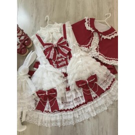 Cross Heart Knot Sweet Lolita Dress JSK & Cape (KG11)