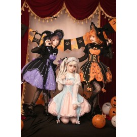 Pumpkin Lantern Halloween Lolita Dress by Lemon Honey (LH10)