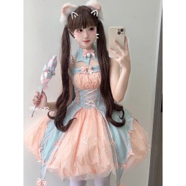 Pumpkin Lantern Halloween Lolita Dress by Lemon Honey (LH10)