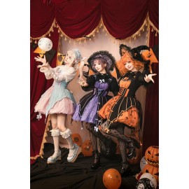 Pumpkin Lantern Halloween Lolita Dress by Lemon Honey (LH10)