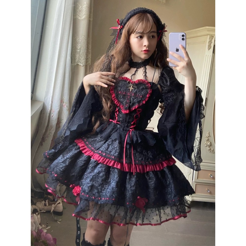 Little Witch Rose Vampire Gothic Lolita Dress (DJ104)
