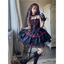 Little Witch Rose Vampire Gothic Lolita Dress (DJ104)