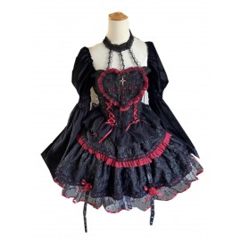 Little Witch Rose Vampire Gothic Lolita Dress (DJ104)