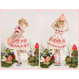 New Style Strawberry Sweet Lolita Dress OP / JSK by Strawberry Fantasy (SFS01)