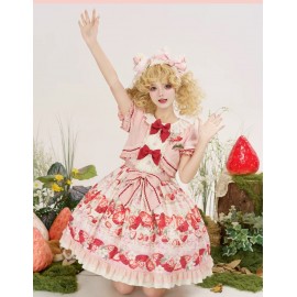 New Style Strawberry Sweet Lolita Dress OP / JSK by Strawberry Fantasy (SFS01)