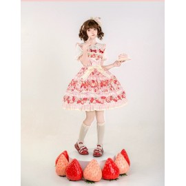 New Style Strawberry Sweet Lolita Dress OP / JSK by Strawberry Fantasy (SFS01)