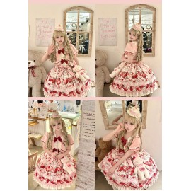 New Style Strawberry Sweet Lolita Dress OP / JSK by Strawberry Fantasy (SFS01)