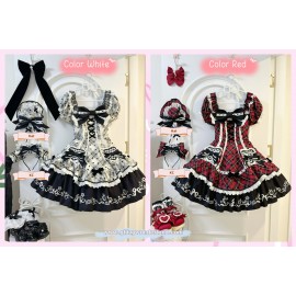 Plaid Magician Punk Lolita Dress OP by Cheese Sheep (CSH01)