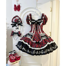 Plaid Magician Punk Lolita Dress OP by Cheese Sheep (CSH01)