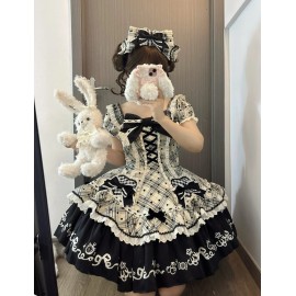Plaid Magician Punk Lolita Dress OP by Cheese Sheep (CSH01)