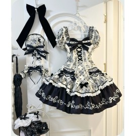 Plaid Magician Punk Lolita Dress OP by Cheese Sheep (CSH01)