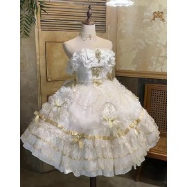 Pearl Banquet Veil Platinum SP Dream Contract Classic Lolita Dress by Dream Contract (DCT01)