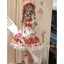 Strawberry Sweet Lolita Dress OP / JSK by Dream Lolita (DLT01)