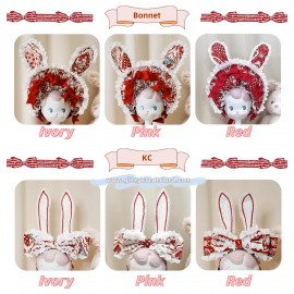 Showa Strawberry Rabbit Sweet Lolita Dress OP / JSK by Dream Lolita (DLT02)