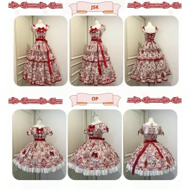 Showa Strawberry Rabbit Sweet Lolita Dress OP / JSK by Dream Lolita (DLT02)