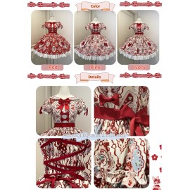 Showa Strawberry Rabbit Sweet Lolita Dress OP / JSK by Dream Lolita (DLT02)