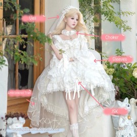 Day Cross Shiro Lolita Dress OP by Heart of Eternal Night (HEN01)