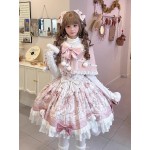 Winter Sweet Lolita Dress & Cape Outfit by Luxurious Sweet Cat (LSC01)