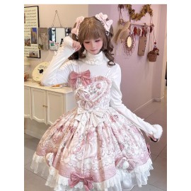 Winter Sweet Lolita Dress & Cape Outfit by Luxurious Sweet Cat (LSC01)