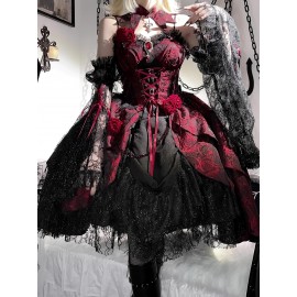 Rose Plate Gothic Lolita Dress JSK (OB04)