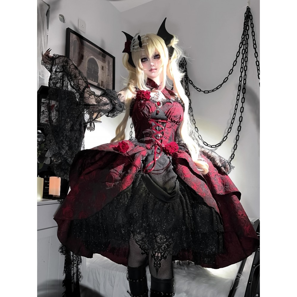 Rose Plate Gothic Lolita Dress JSK (OB04)