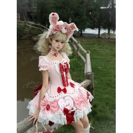 Sweet Berry Rabbit Sweet Lolita Dress by Peach White Tea (PWT05)