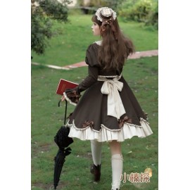 Little Hazelnut Chocolate Color OP Fake Two-Piece by Rose Weaving Poetry (RWP02)