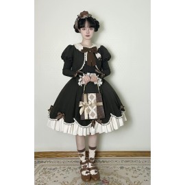 Little Hazelnut Chocolate Color OP Fake Two-Piece by Rose Weaving Poetry (RWP02)