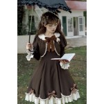 Little Hazelnut Chocolate Color OP Fake Two-Piece by Rose Weaving Poetry (RWP02)