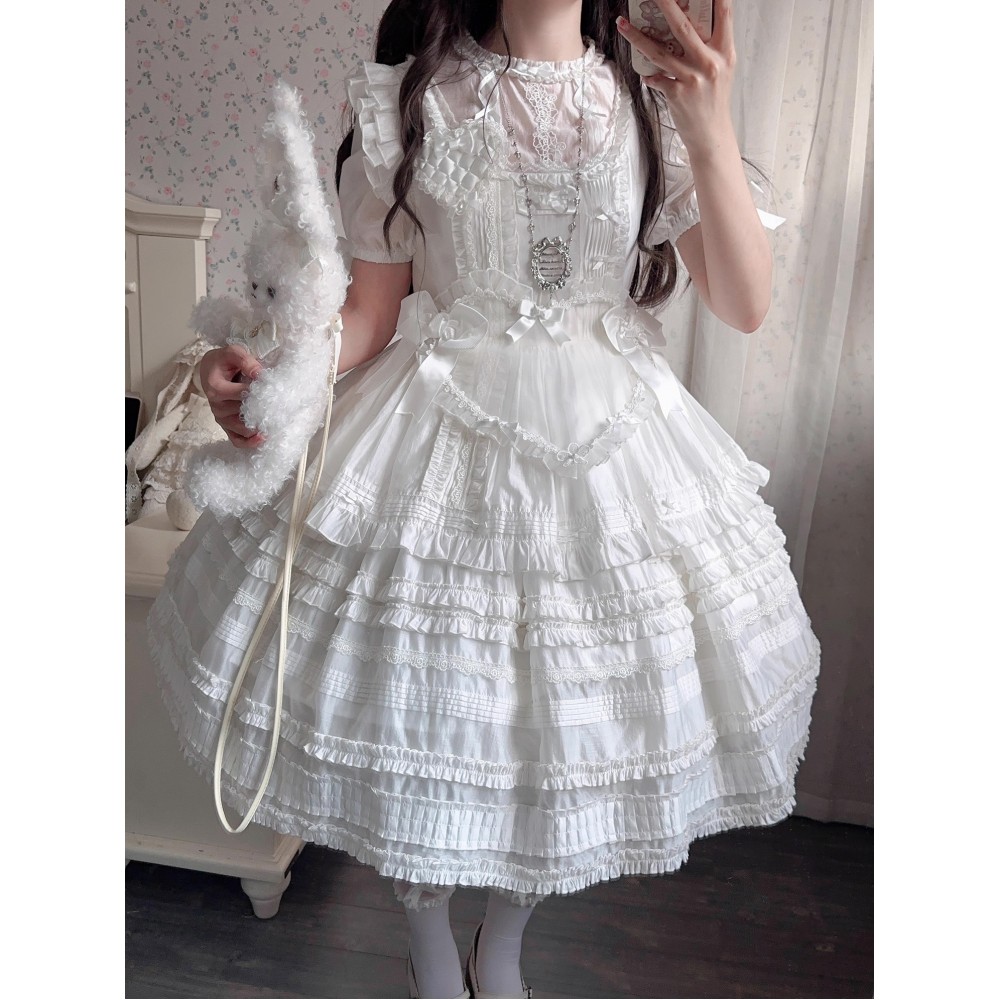 Ode to the First Snow Shiro Lolita Dress JSK (SGY02)