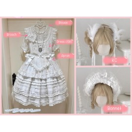 Ode to the First Snow Shiro Lolita Dress JSK (SGY02)