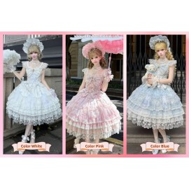 Ode to Sakura Under Moon Classic Lolita Dress JSK by Sweetheart in Dream (SID02)
