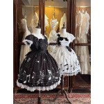 Musical Notes Short Sleeves Sweet Lolita Dress OP by TrueColor (TCR01)