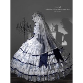 Rain Falling on Celadon Boned Classic Lolita Dress OP (XWM01)